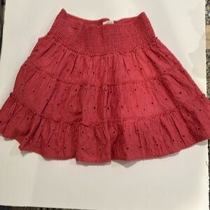 Salmon colored skirt